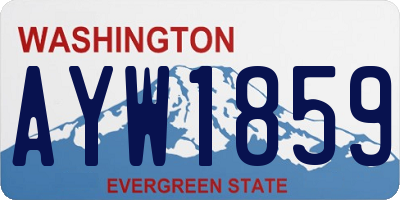 WA license plate AYW1859