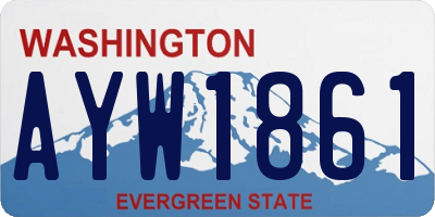 WA license plate AYW1861