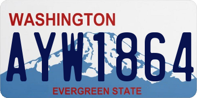 WA license plate AYW1864