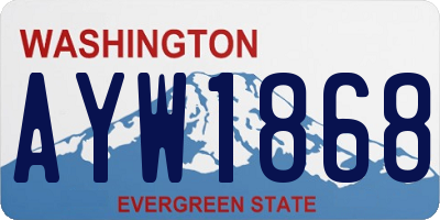 WA license plate AYW1868