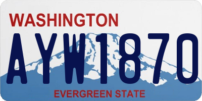 WA license plate AYW1870