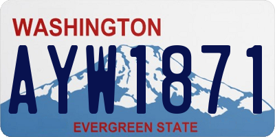 WA license plate AYW1871