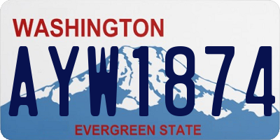 WA license plate AYW1874