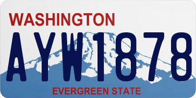 WA license plate AYW1878