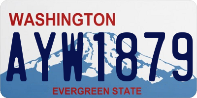 WA license plate AYW1879