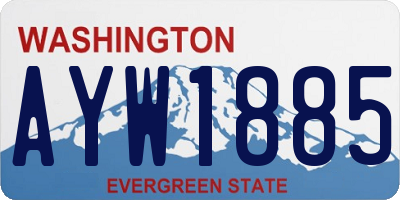 WA license plate AYW1885
