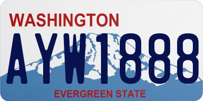 WA license plate AYW1888