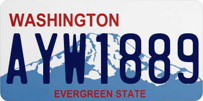 WA license plate AYW1889