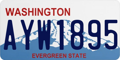 WA license plate AYW1895