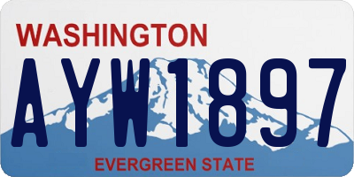 WA license plate AYW1897