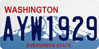 WA license plate AYW1929