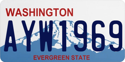 WA license plate AYW1969