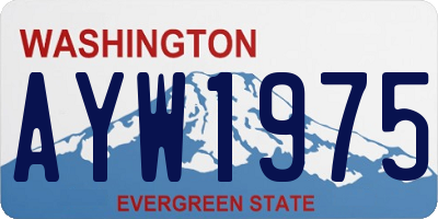 WA license plate AYW1975