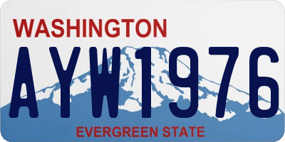 WA license plate AYW1976