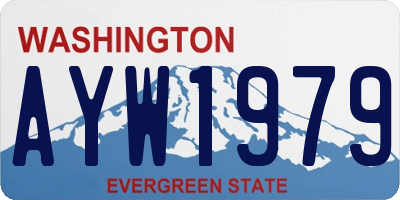 WA license plate AYW1979