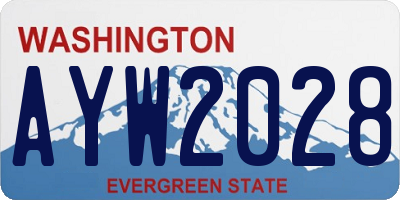 WA license plate AYW2028