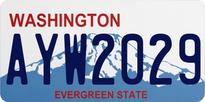 WA license plate AYW2029