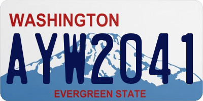 WA license plate AYW2041