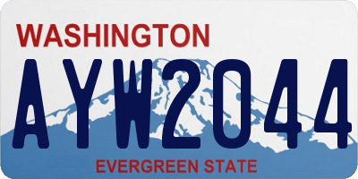 WA license plate AYW2044