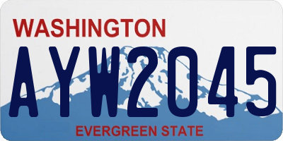 WA license plate AYW2045