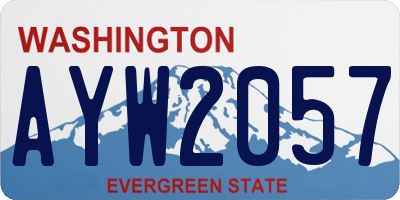 WA license plate AYW2057