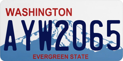 WA license plate AYW2065