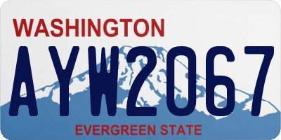 WA license plate AYW2067