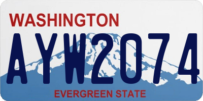 WA license plate AYW2074