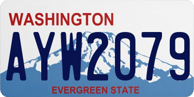 WA license plate AYW2079