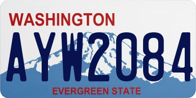 WA license plate AYW2084