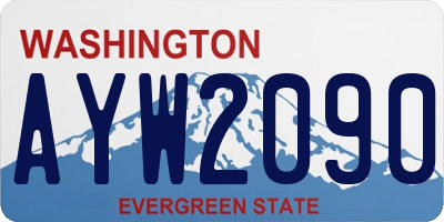 WA license plate AYW2090