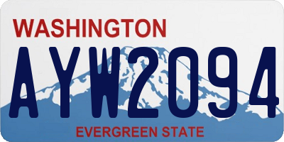 WA license plate AYW2094