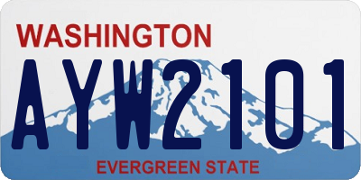 WA license plate AYW2101