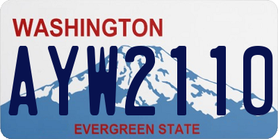 WA license plate AYW2110