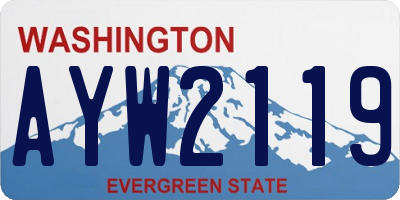 WA license plate AYW2119