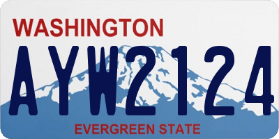 WA license plate AYW2124