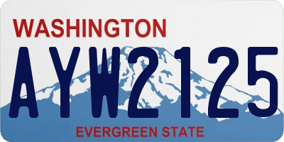 WA license plate AYW2125