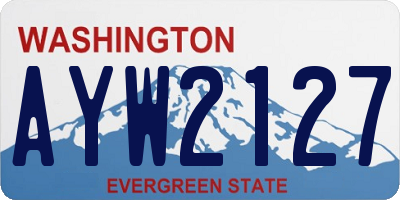 WA license plate AYW2127