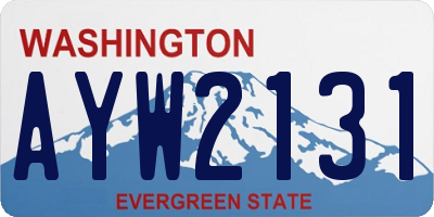 WA license plate AYW2131