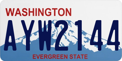 WA license plate AYW2144