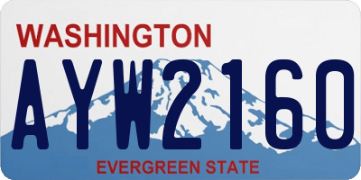 WA license plate AYW2160