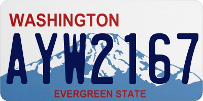 WA license plate AYW2167