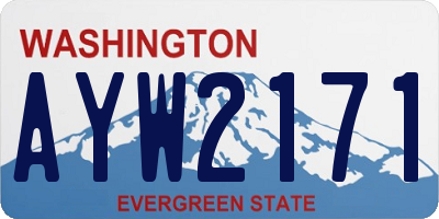 WA license plate AYW2171