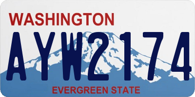 WA license plate AYW2174