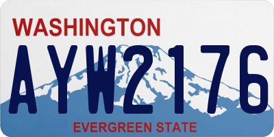 WA license plate AYW2176