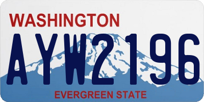 WA license plate AYW2196