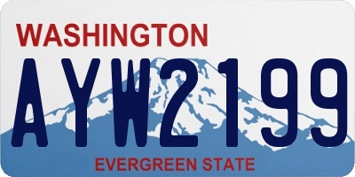 WA license plate AYW2199