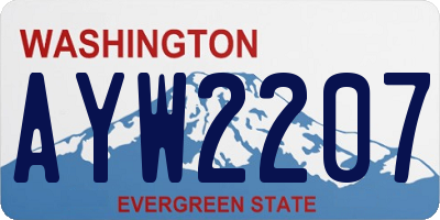 WA license plate AYW2207