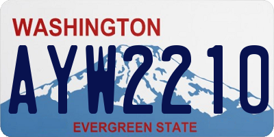 WA license plate AYW2210