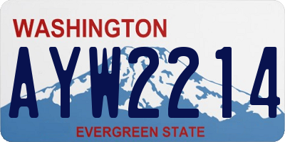 WA license plate AYW2214